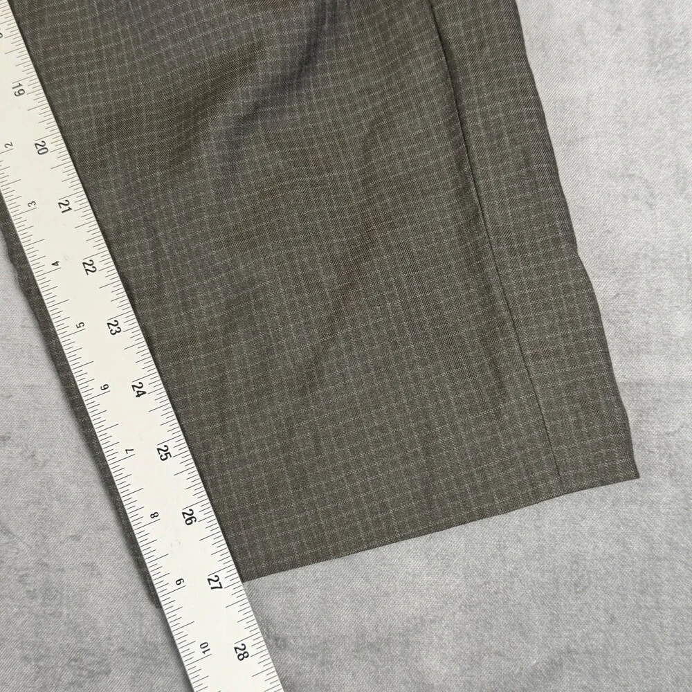 Jos A. Bank Mens 41R (38x27) Charcoal Plaid Jacket Preppy Ivy Wool Silk Straight